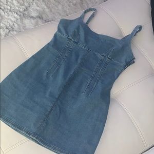 Denim mini dress!